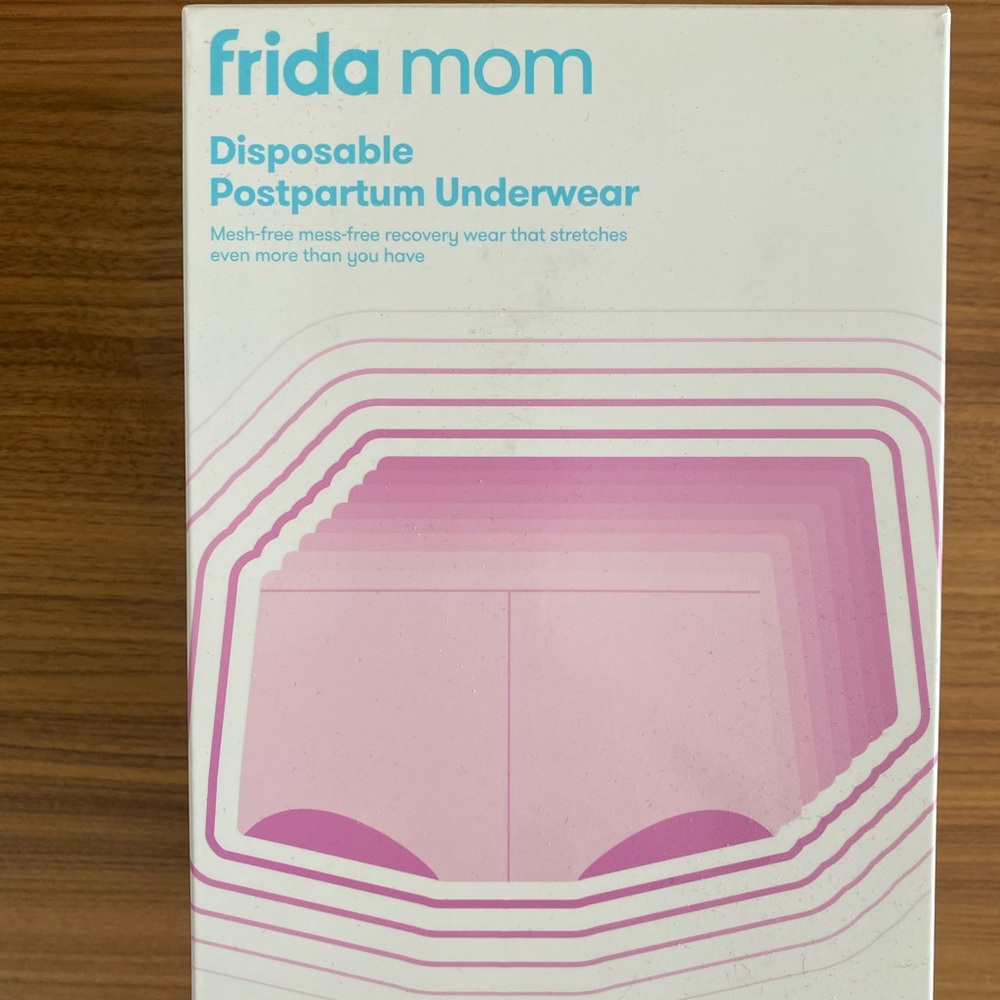 NWT Frida Mom disposable postpartum underwear, Size Regular, boy shorts style